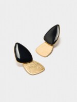 Pendientes Dorados negro
