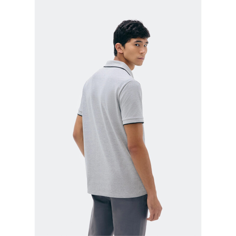 CAMISA POLO MM MASC CINZA CLARO
