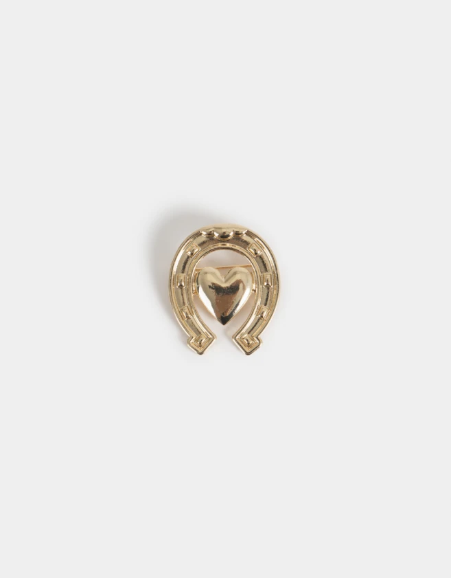 Prendedor Con corazón Prendedor Corazón & Herradura - Dorado