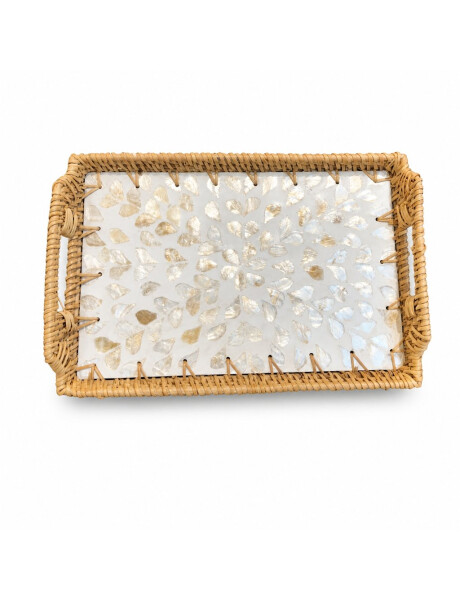 BANDEJA RECTANGULAR 30X20X3CM FIBRA Y NACAR BLANCO BANDEJA RECTANGULAR 30X20X3CM FIBRA Y NACAR BLANCO