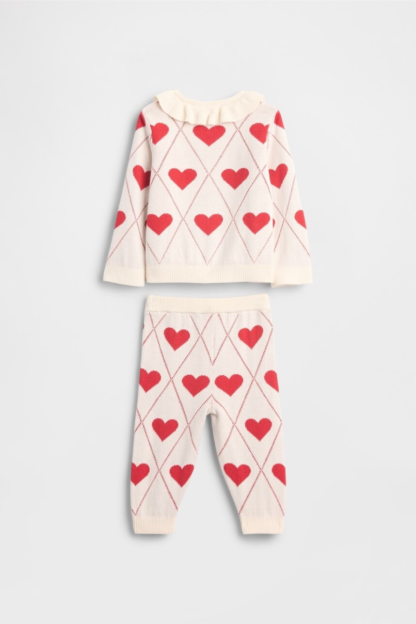 Set De Saco Con Pantalón Bebé Hearts
