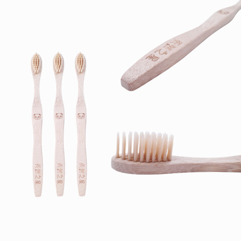Cepillo de dientes de madera x3 unidades Cepillo De Dientes De Madera X3 Unidades