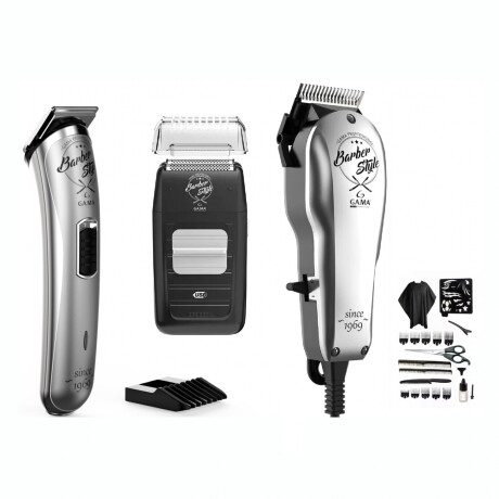 Combo GAMA Trimmer GT527 + Afeitadora Barber Style + Cortapelo Barber Style Combo GAMA Trimmer GT527 + Afeitadora Barber Style + Cortapelo Barber Style