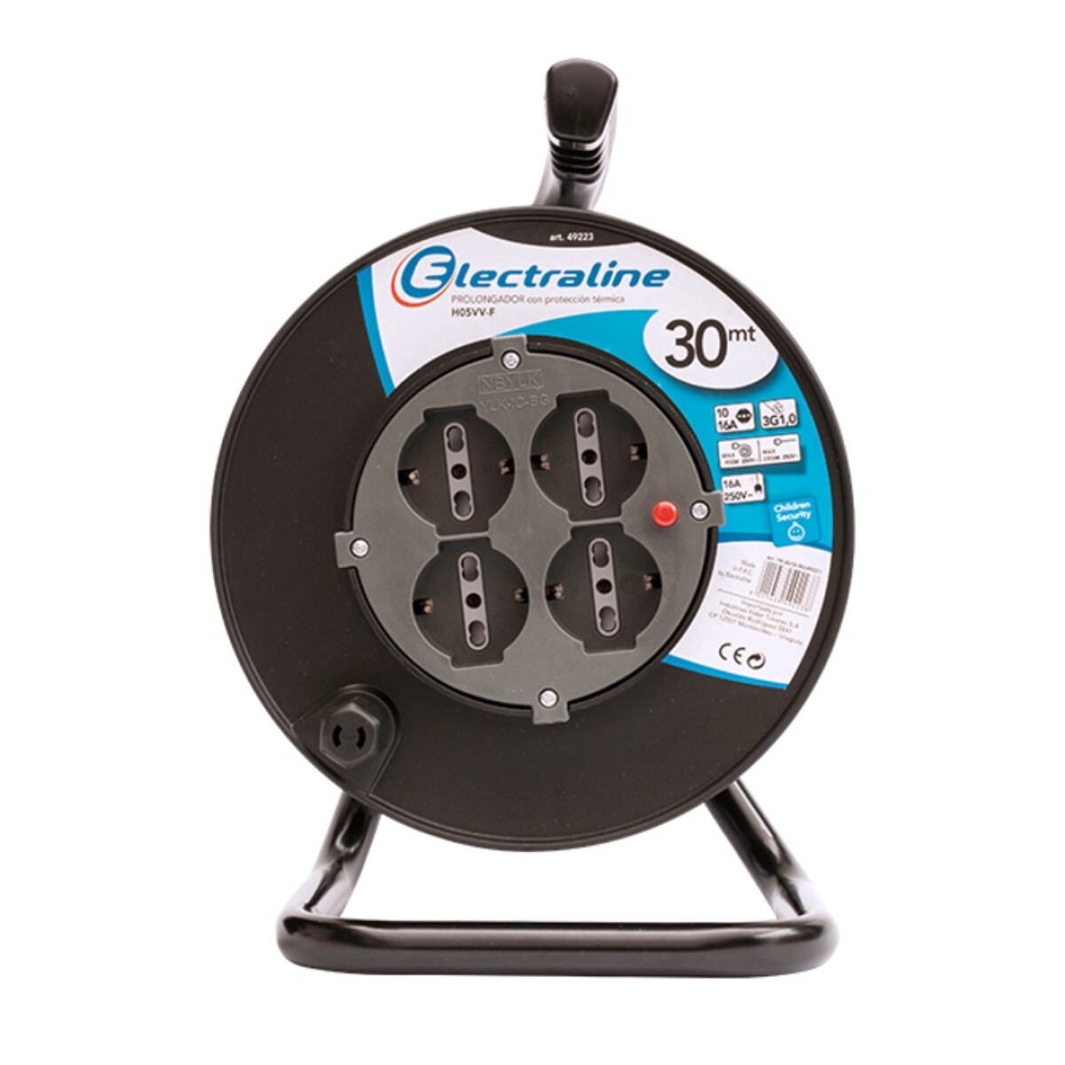 PROLONGADOR C/ENROLLADOR DE CABLE 30 MTS. 