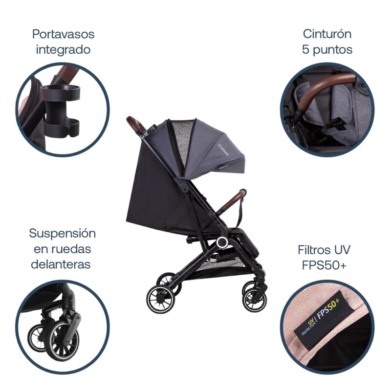 Coche Compacto de Viaje Micro Bebesit - Gris Coche Compacto de Viaje Micro Bebesit - Gris