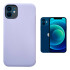 Carcasa Celular Funda Protector TPU Case Silicona Para iPhone 12 Variante Color Lila
