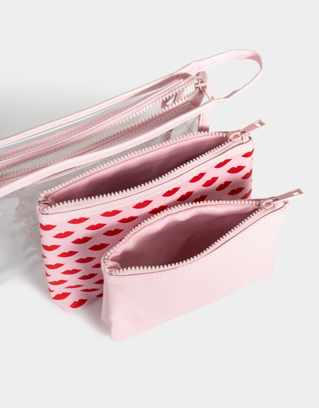 Porta Cosméticos Set De Portacosméticos - Rosa Viejo