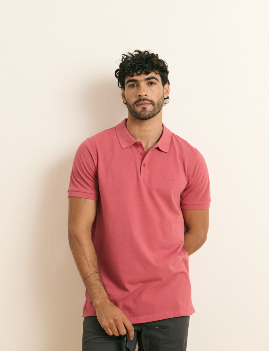 REMERA HARRINGTON LABEL - Coral 