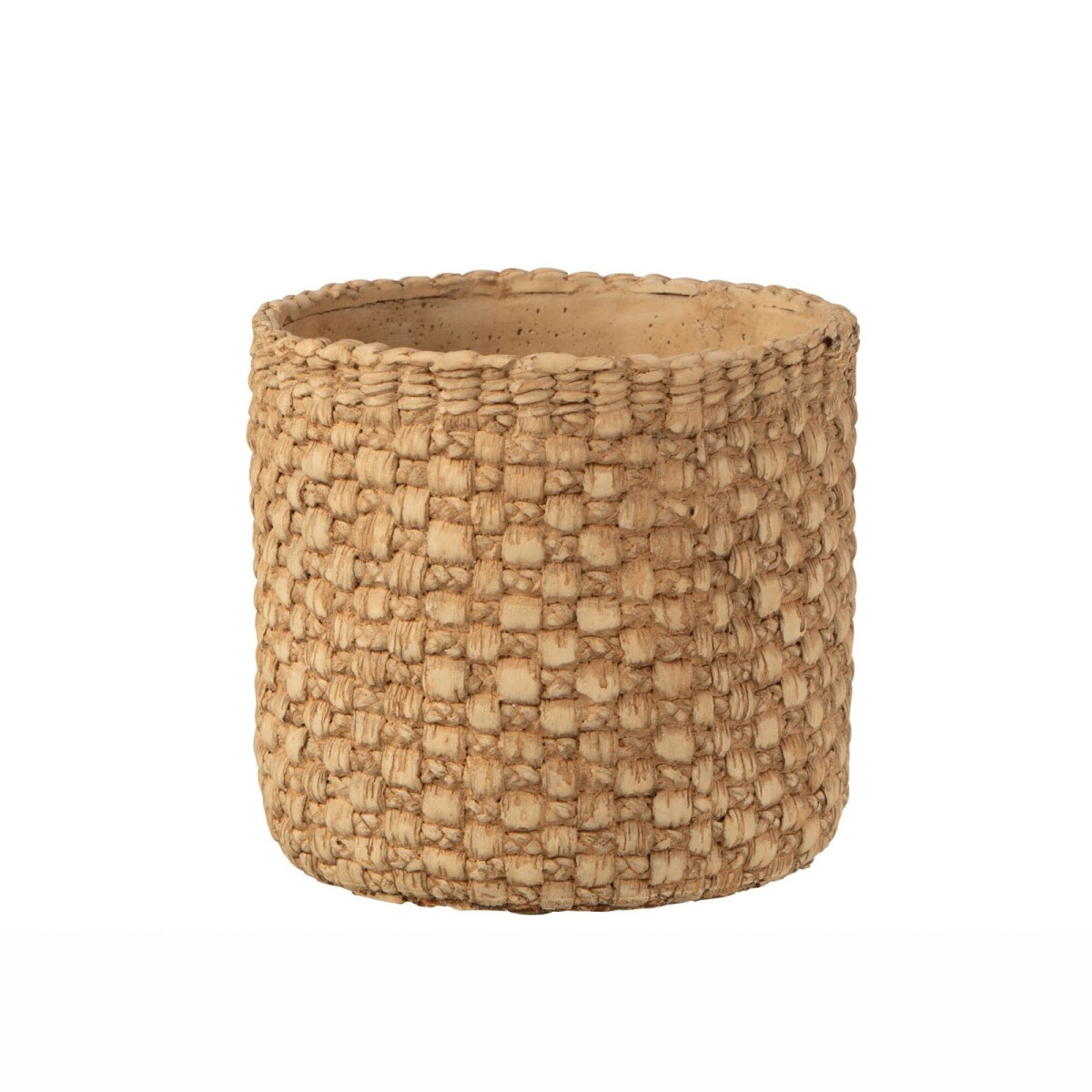 MACETA - CEMENTO NATURAL-BEIGE WOVEN 