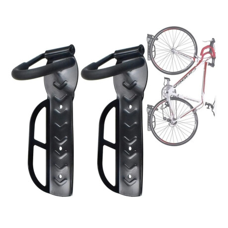 Pack X2 Soporte Bicicleta Colgar Enganchar Bici En La Pared Negro