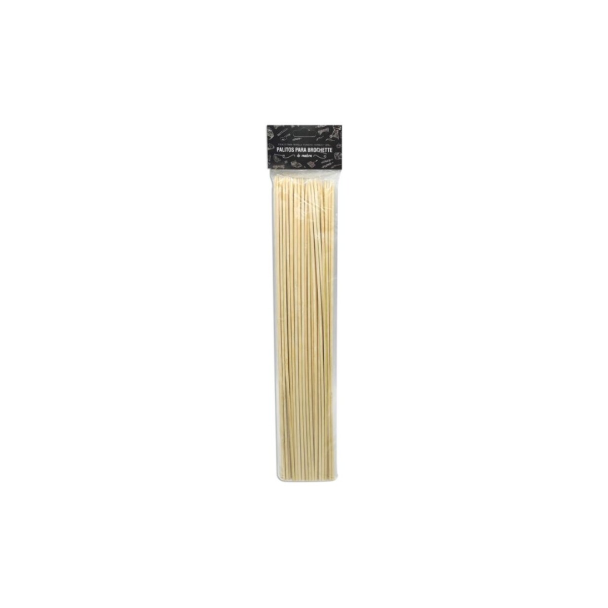 PALO DE BROCHETTE X 50 UNIDADES 40CM - MARRON 