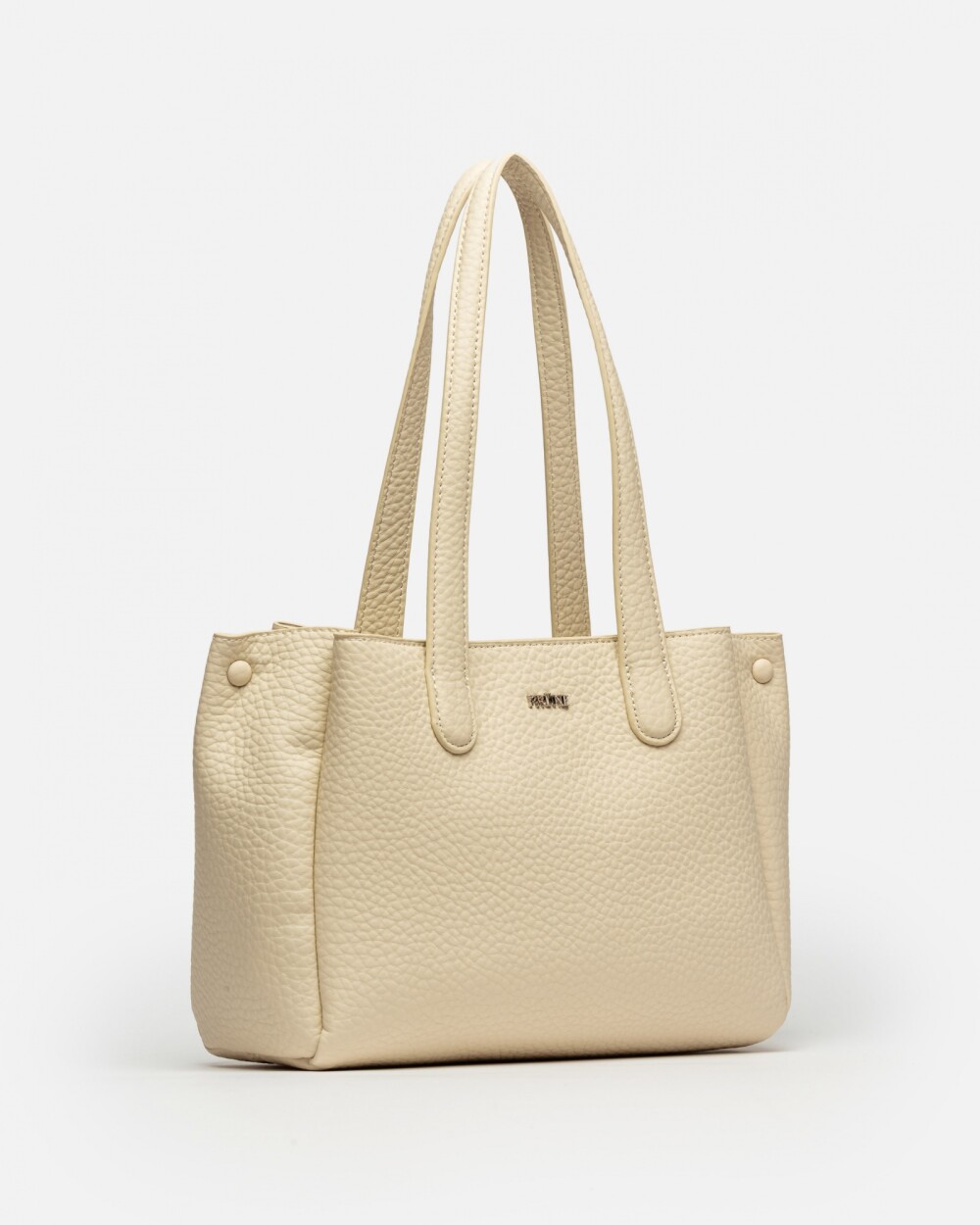 Cartera Al Hombro Erin En Efecto Cuero Graneado Natural
