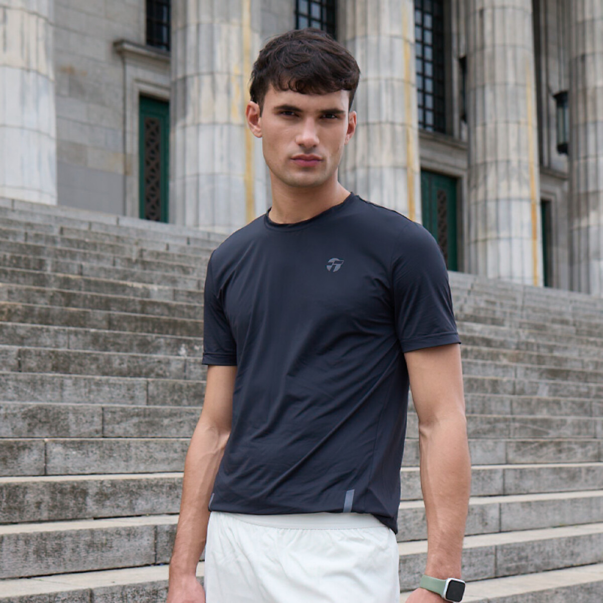 T-SHIRT SPRINT MEN RNG verde silver - NEGRO 