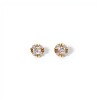 Caravanas Solitario cuadrado oro- Oro bajo - Zirconia - CA8178 conpiedra