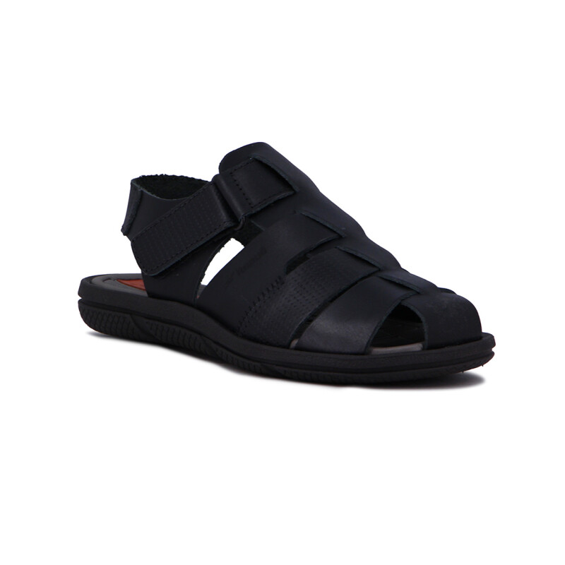 Country Sandalia Hombre Franciscana C/ Pulsera Y Velkro Negro