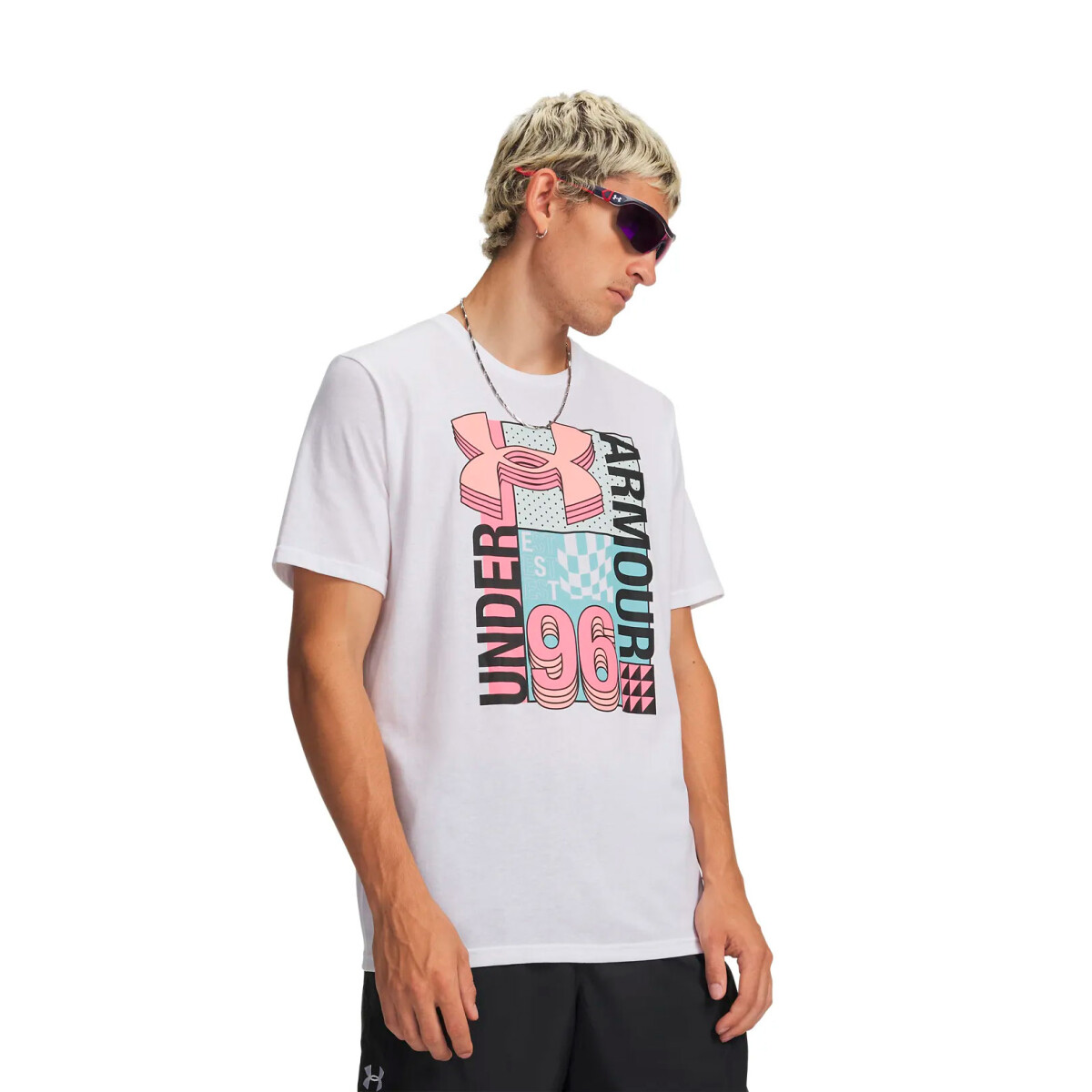 Remera de Hombre UNDER ARMOUR M Logo Collage Ss - Blanco 