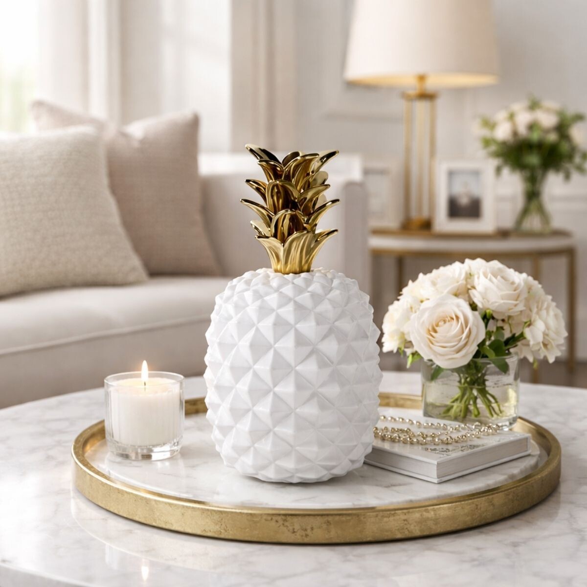 DECORACION PIÑA Blanco 