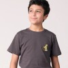 Remera Niño Rusty Gris Oscuro