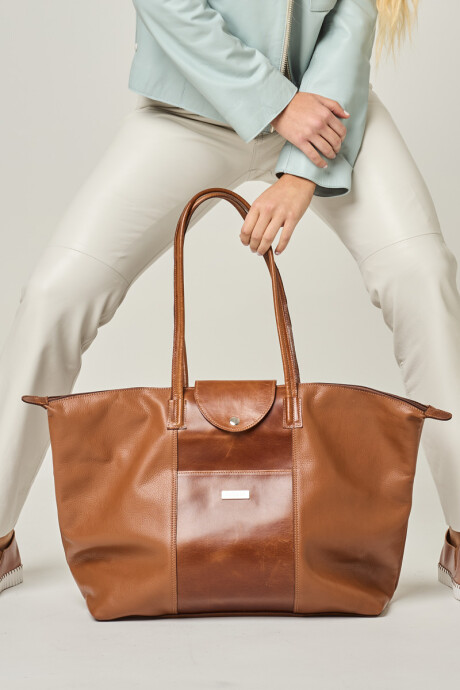 Bolso travel Suela cognac