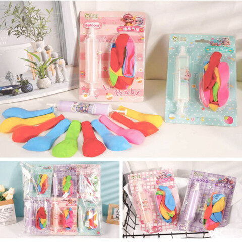 Globos de colores con inflador Globos De Colores Con Inflador