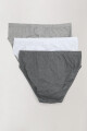 PACK 3 SLIPS ALGODÓN GRIS