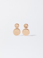 Pendientes Con Efecto Mate dorado