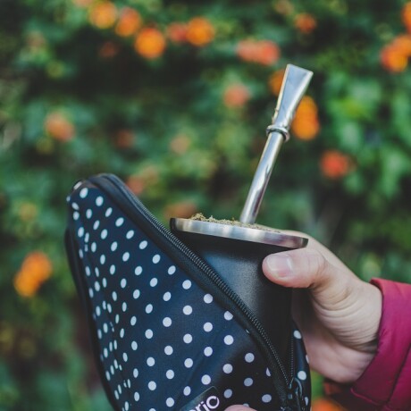 Matesa Funda para Mate Neopreno brio Negra con puntitos