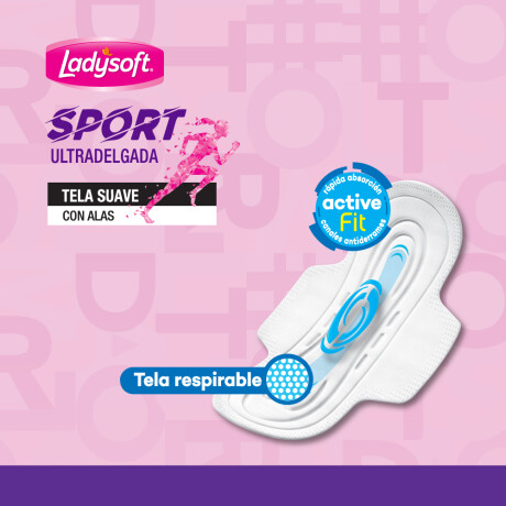 Toallitas Femeninas Ladysoft Toalla Sport 8 Unidades Toallitas Femeninas Ladysoft Toalla Sport 8 Unidades
