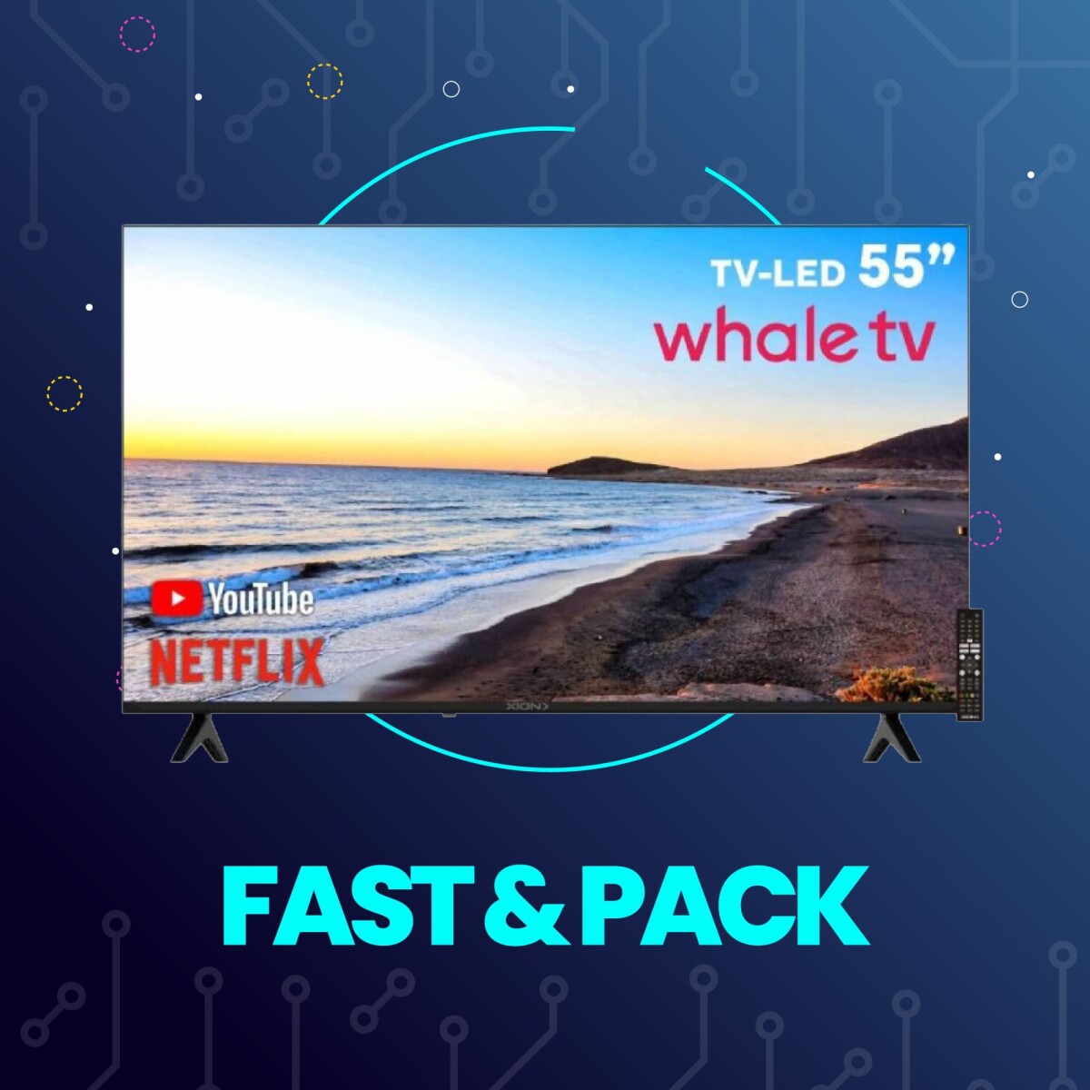 Fast&Pack Smart Xion 55" Whale TV + Instalación 