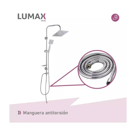 Barral columna cuadrada de ducha Acero Inox Ajustable Jabonero Barral columna cuadrada de ducha Acero Inox Ajustable Jabonero