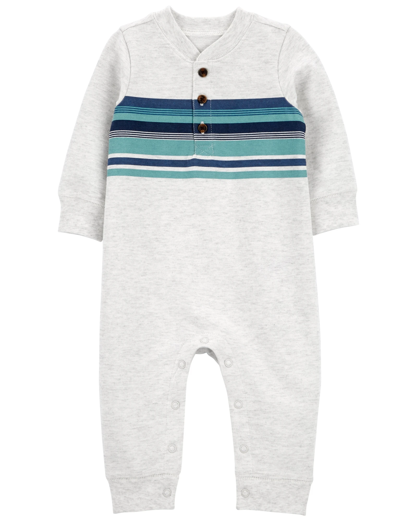 Monito de algodón, estilo henley Monito de algodón, estilo henley