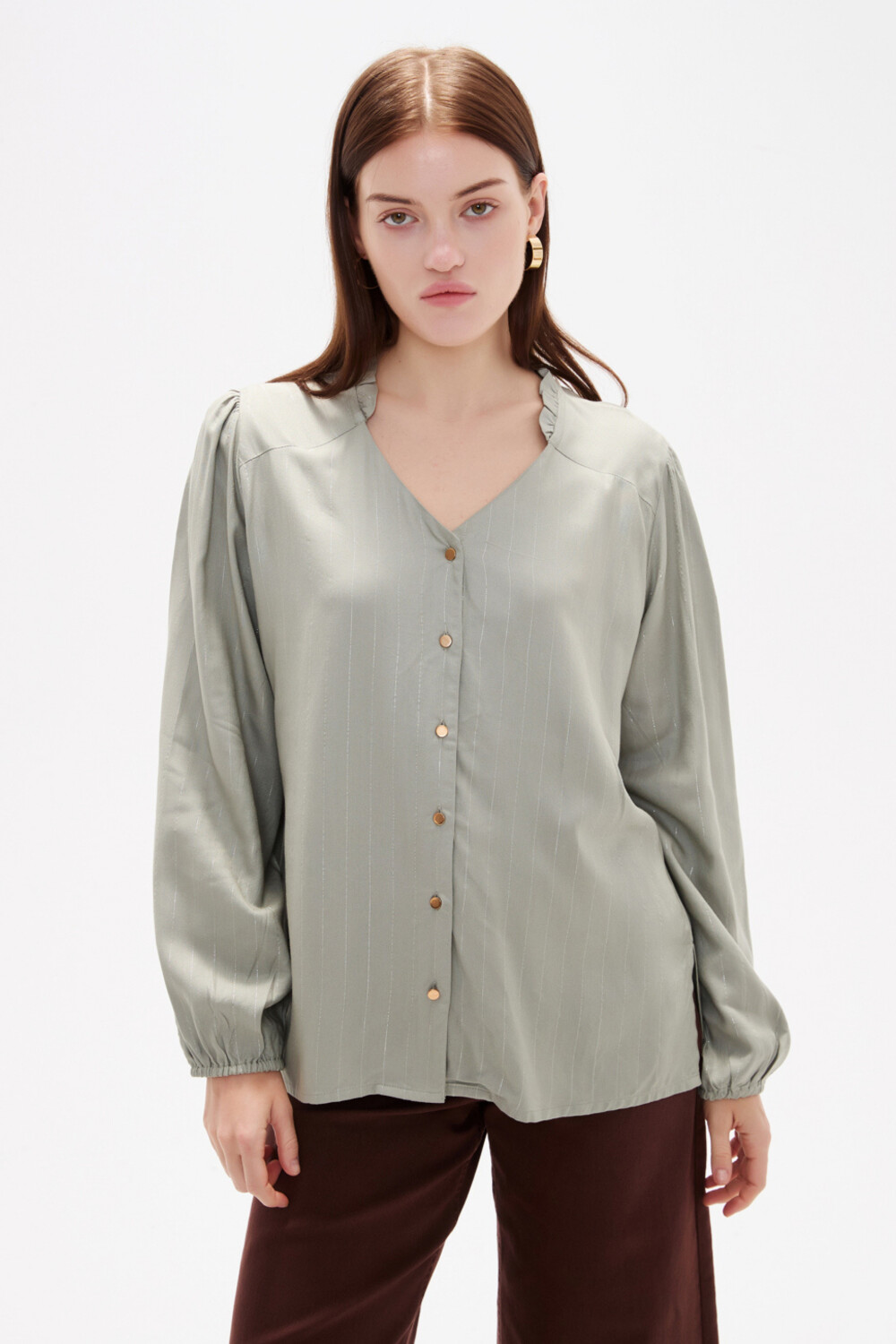 Camisa Blova Verde Azulado