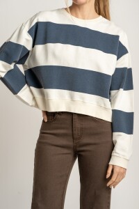 Sweater Algodon Rayas Navy Marino
