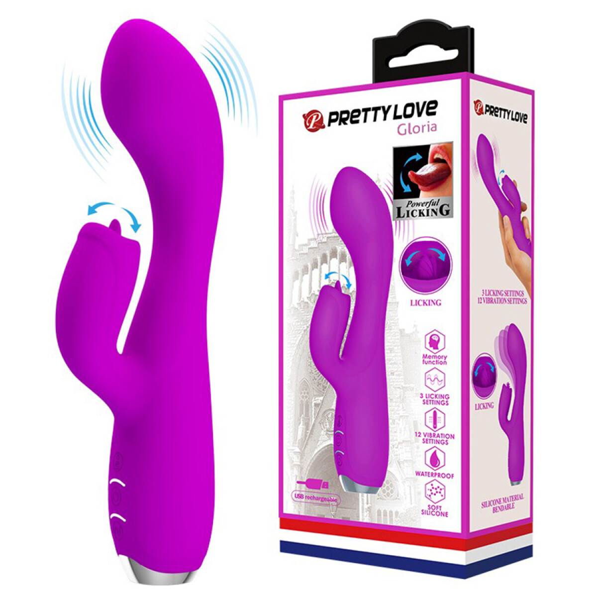 Gloria Pretty Love Vibrador Simulador Sexo Oral 