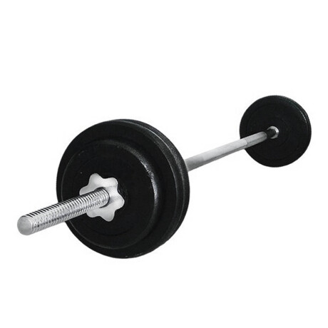 Set 2 Mancuernas + Barra 1.5m + 20 Kg Hierro Compacto 4 Discos 5Kg
