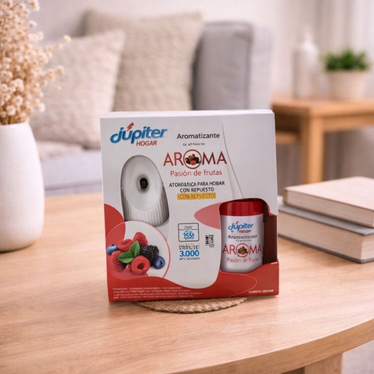 Aparato con aromatizante Jupiter Pasion de Frutas 300ml Blanco