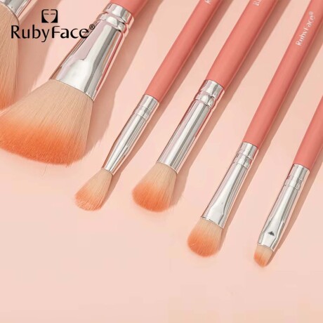 Set de 5 Brochas Maquillaje con Recipiente Porta Pinceles Plateado