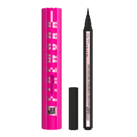Pack Maybelline Máscara De Pestañas + Delineador Líquido Pitch Black Pack Maybelline Máscara De Pestañas + Delineador Líquido Pitch Black