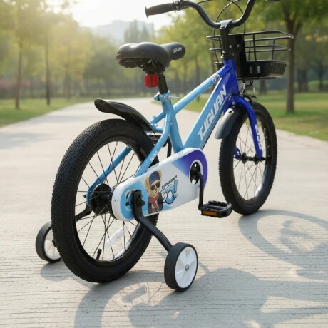 Bicicleta Infantil Tiguan Rodado 16 Con Rueditas Auxiliares Azul