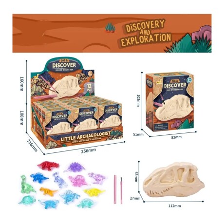 Kit de Excavación Juguete Educativo Cabeza de Dinosaurio 001