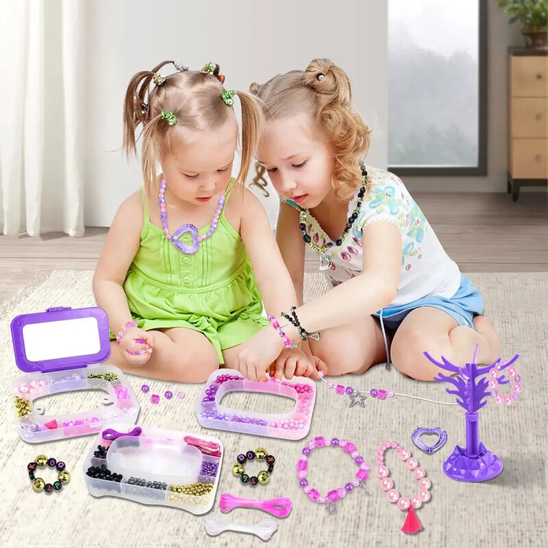 Set Para Armar Pulseras Infantil Jewerly Studio 1200 Piezas Con Estuche Set Para Armar Pulseras Infantil Jewerly Studio 1200 Piezas Con Estuche