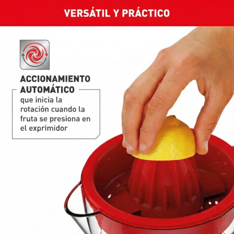 Exprimidor Arno Citrus Press | Capacidad de 0,75Lts. | Funcionamiento Automático | Color rojo. Exprimidor Arno Citrus Press | Capacidad de 0,75Lts. | Funcionamiento Automático | Color rojo.