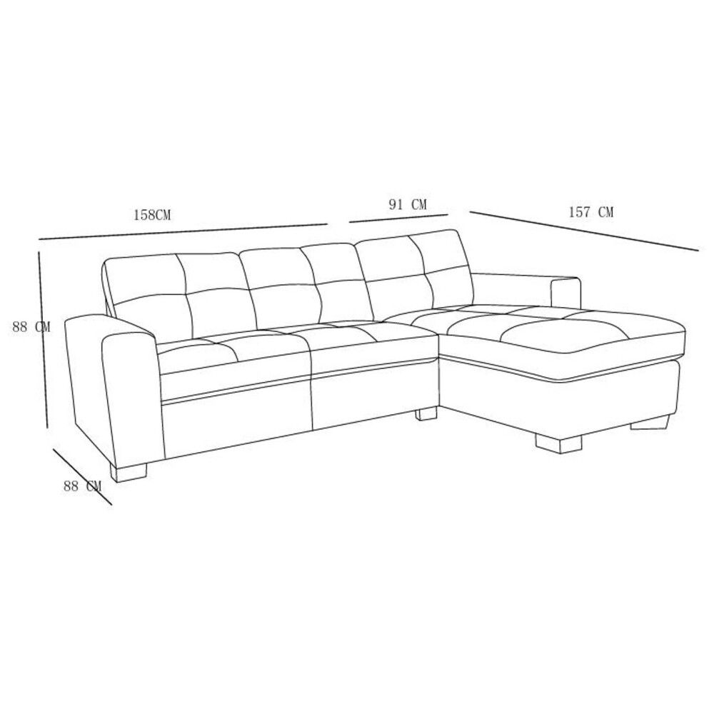 SOFÁ C/CHAISE MÁS DE 4 CUERPOS TELA MARRON DETROIT TAUPE