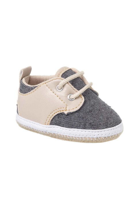 Tenis Acordonado Bebe Beige / Gris