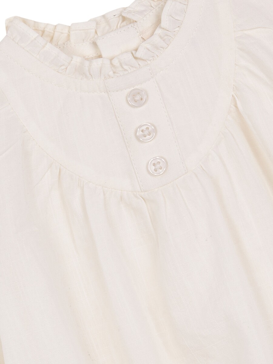 Camisa Body Con Cuello Blanco Roto