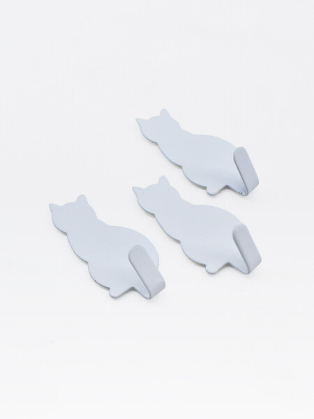 PERCHERO GATITOS SET X 3 BLANCO