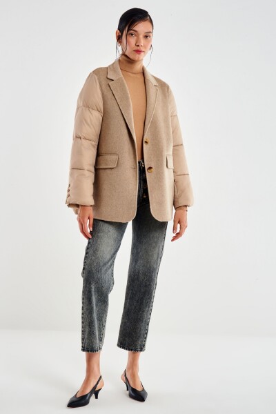 CHAQUETA COMBINADA Beige