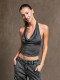 TOP PAINA GRIS OSCURO
