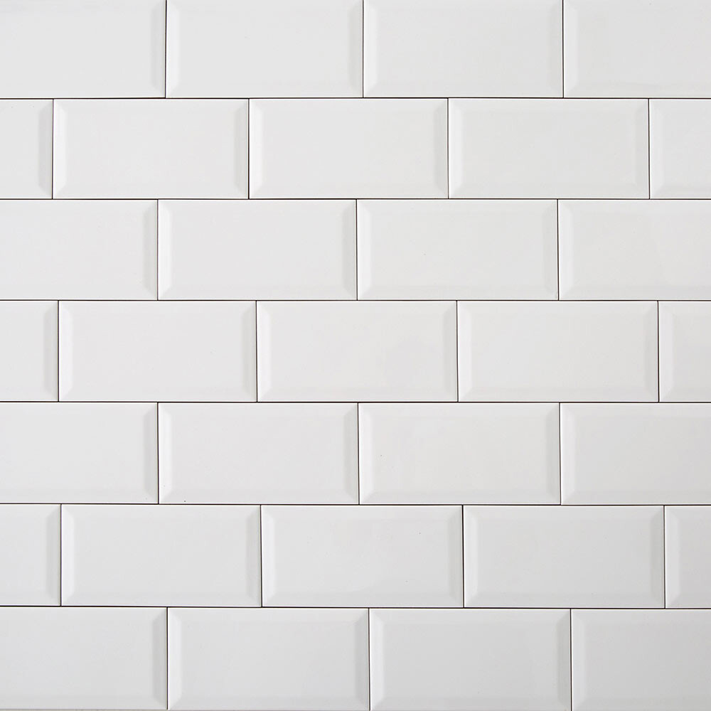 CERÁMICA BISELADA BLANCO BX "A" 10X20 CM Cerámica Biselada Blanco Bx "a" 10x20 Cm