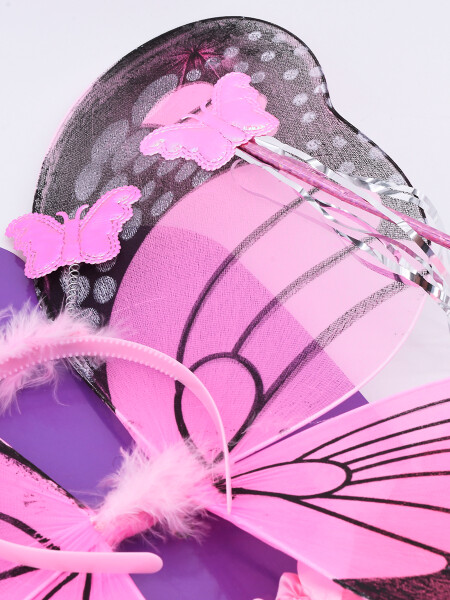 DISFRAZ MARIPOSA ILUMINADA ROSADO
